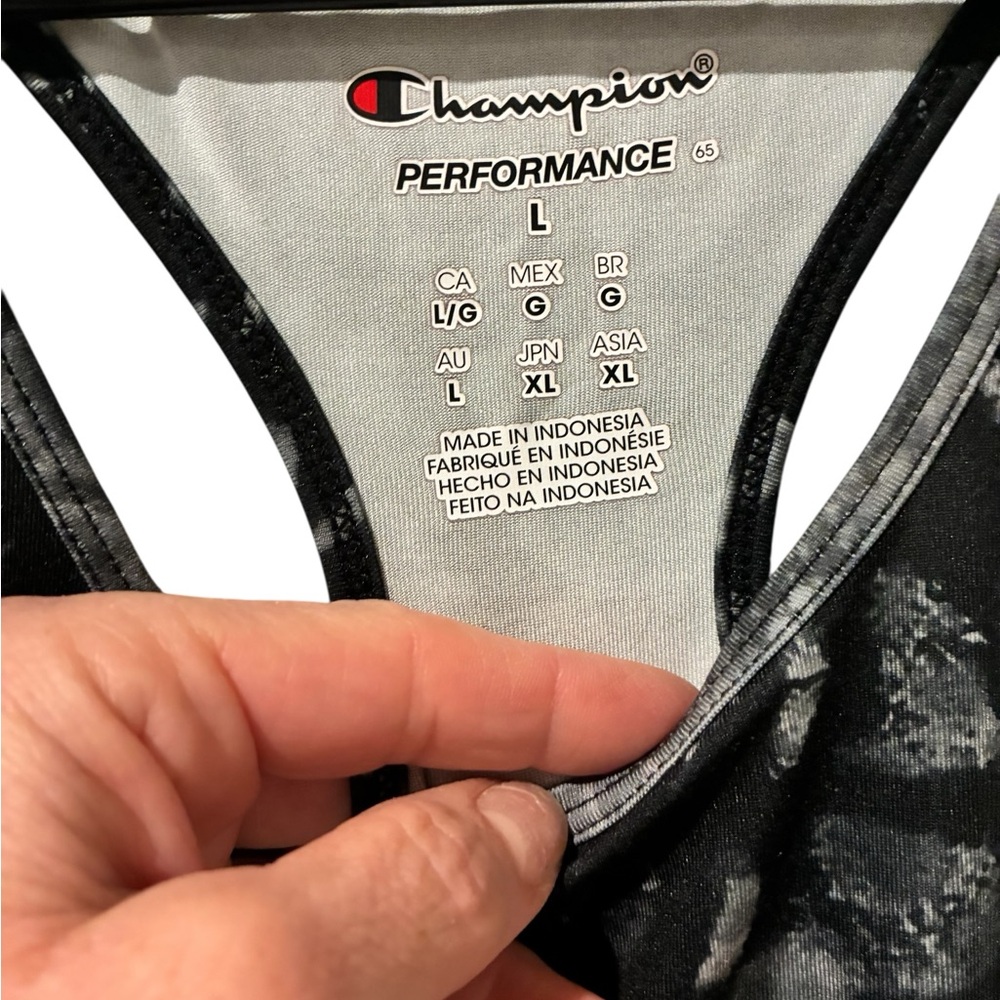 Champion Power Flex Women's Black and Gray Tank Top Excellent Condition Size L - Picture 6 of 7